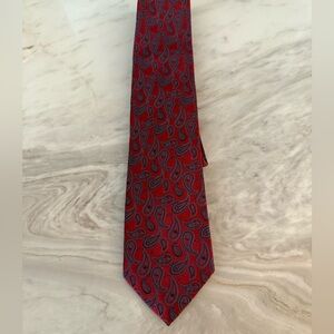 Brand New Classic Paisley Red and Blue Tie